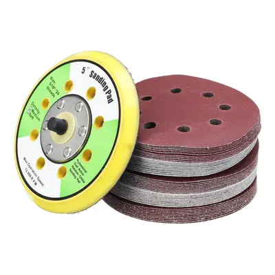 50pcs 125mm Grit Sanding Sheet Pad Sandpaper with Attached Air Mill Disc