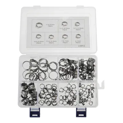 (Clamp boxed) Pcs Ear Hose Clamps, Stainless Steel, Assortment of Hose Clamps, Vehicle Galvanize