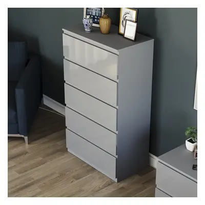 (Grey) Glinton Modern Drawer Chest Bedroom Home Storage