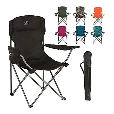 Highlander Lightweight Durable Compact Folding Camp Chair - Portable Chair with Cup Holder Perfe