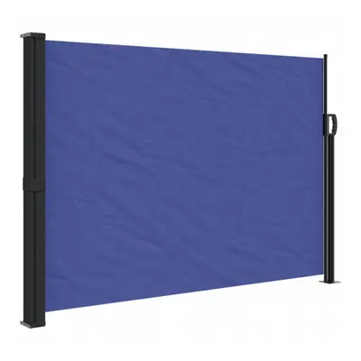 vidaXL Retractable Side Awning Outdoor Privacy Screen Shade Blue 140x600 cm