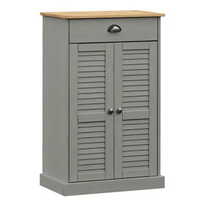 (grey) vidaXL Shoe Cabinet Shoe Storage Shoe Rack Shoe Cupboard VIGO Solid Wood Pine