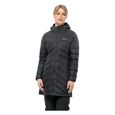 Jack Wolfskin Womens Tundra Down Water Repellent Padded Jacket Coat - Black