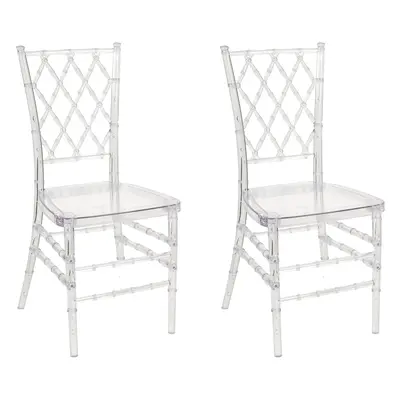 Set of Dining Chairs CLARION Transparent