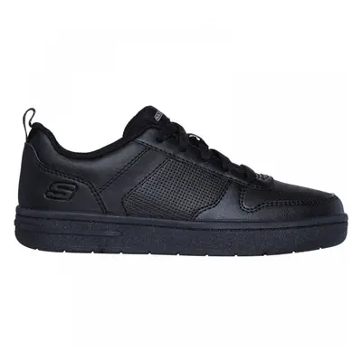 (13.5 (Children's)) Smooth Street - Genzo | Black | Childrens Lace Up School Trainers