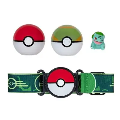 PokÃ©mon PKW3160 Set-2-Inch Bulbasaur Battle Figure with Clip N Go Belt Plus Nest Ball and PokÃ©