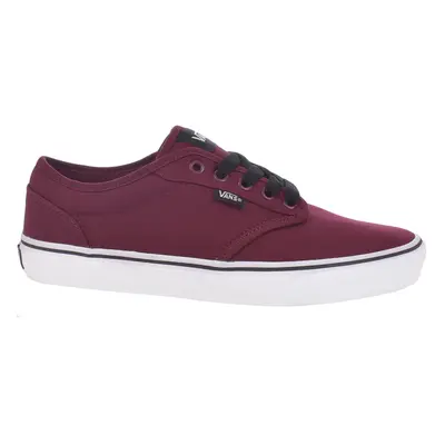 (10, Oxblood/White) Vans Mens Atwood Low Top Casual Canvas Trainers Sneakers Shoes