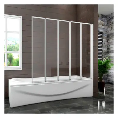 ( Fold Screen - 1200x1400mm) 1400mm Glass Over Bath Hinge Pivot Folding Shower Screen Door Panel