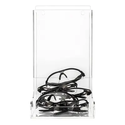 SimplyImagine Safety Glasses Dispenser - Acrylic Holder for Protective Eyewear, Stand or Wall Mo