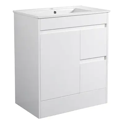 750mm Bathroom Vanity Unit & Sink Storage Furniture Ceramic White Basin