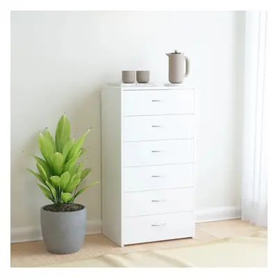 Sideboard with Drawers White 50x34x96 cm Chipboard