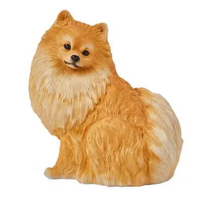 WuLinshop Garden Ornaments Outdoor Cute Pomeranian Statue Handmade