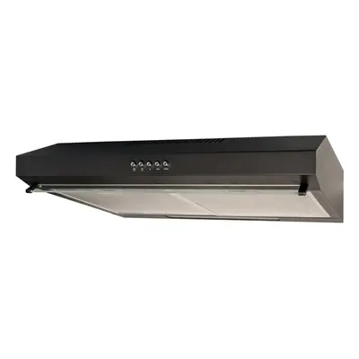 SIA VSR60BL 60cm Black Slim Visor Cooker Hood Kitchen Extractor Fan