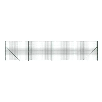 (green, x m/ pcs) vidaXL Wire Mesh Fence Garden Wire Fencing Mesh Outdoor Fence with flange