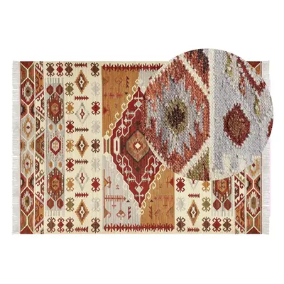 Wool Kilim Area Rug x cm Multicolour PROSHYAN