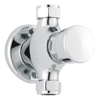 Contemporary Round Manual Exposed Non-Concussive Timed Shower Valve - Chrome - Balterley