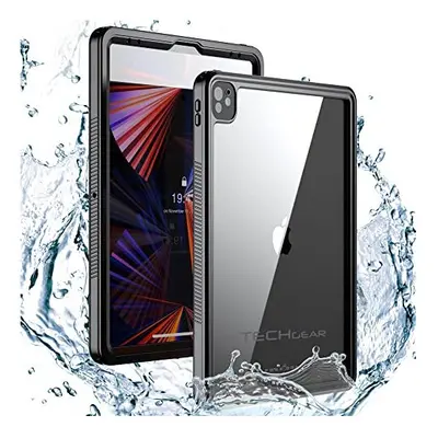 TECHGEAR Waterproof Case for iPad Pro 12.9 5th Generation [Poseidon Case] Slim Shockproof Waterp