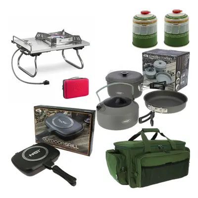 CARP FISHING STOVE + OUTDOOR GRILL + 3PC SET + CARRYALL + GAS