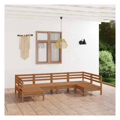 vidaXL Garden Lounge Set Patio Lounge Set Piece Honey Brown Solid Wood Pine