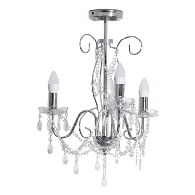 ValueLights Viscount Way Chrome Chandelier Ceiling Pendant Light