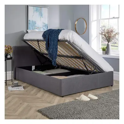 (King) Home Source Horizon Ottoman Side Lift Bed Frame Grey