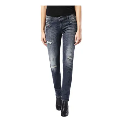 (W26 L32) DIESEL BELTHY 0860K Womens Denim Jeans Regular Slim Dark Blue Italy Zip Fly