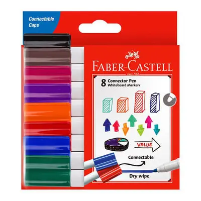 (8pk) Faber-Castell Connector Whiteboard Markers