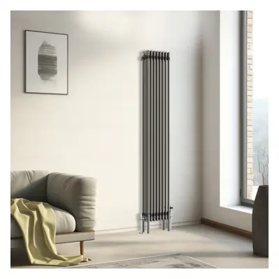 (1800x382mm - Column) Traditional Cast Iron Style Radiator Raw Metal Central Heating Column