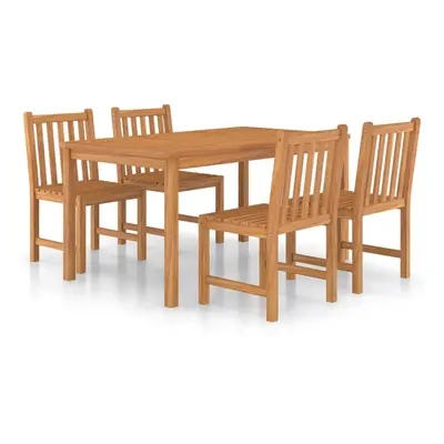 (5) vidaXL Solid Wood Teak Garden Dining Set Patio Table Furniture Multi Models