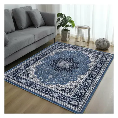 (Blue , x cm) Luxury Vintage Style Classic ROME Traditional Rugs