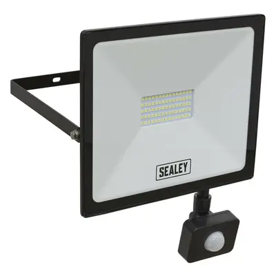 Extra Slim Floodlight with PIR Sensor - 50W SMD LED - IP65 Rated - Lumens