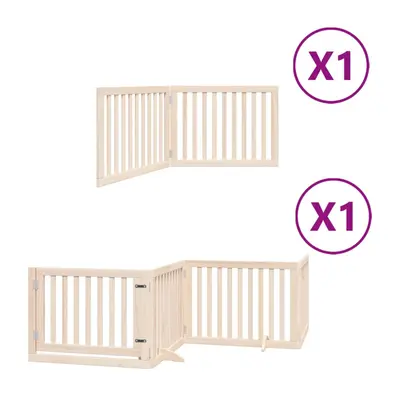 (natural, x x cm/ pcs) vidaXL Dog Gate with Door Foldable Panels Dog Fence Pet Gate Poplar Wood