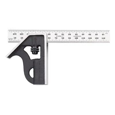 Starrett 10MH-150 Cast Iron Square Head Student Combination Square, mm Size