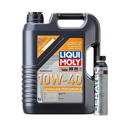 5L Liqui Moly 10W40 Leichtlauf Performance ACEA A3 B3 + CERA TEC - 300ml