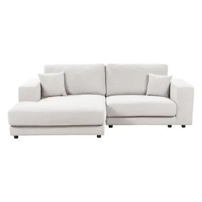 Right Hand Seater Corner Sofa White LOFOTEN