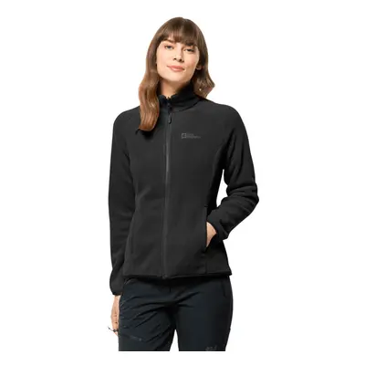 (S, Black) Jack Wolfskin Womens Moonrise Full Zip Warm Recycled Fleece Sweater