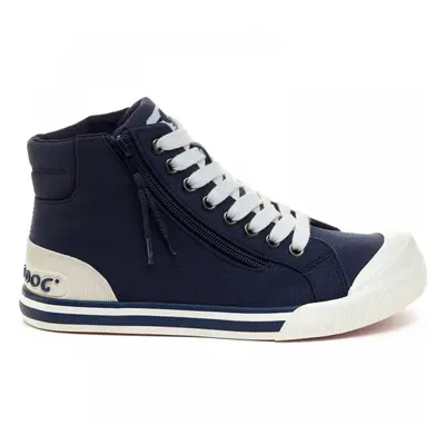 (7 (Adults')) Jazzin Hi | Navy | Ladies High-Top Trainer Boots