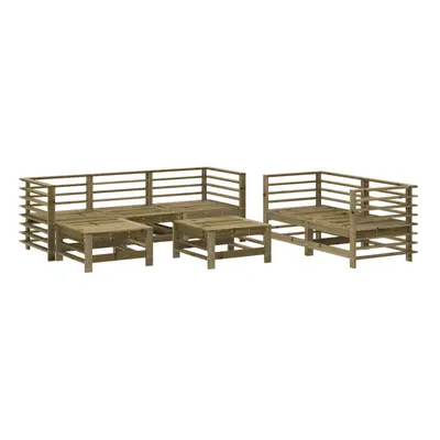 (dark brown) vidaXL Garden Lounge Set Outdoor Modular Sofa Set Piece Solid Wood Pine