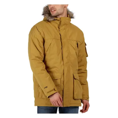 (S, Brown) Regatta Mens Salinger II Waterproof Insulated Fur Trimmed Hooded Parka Jacket