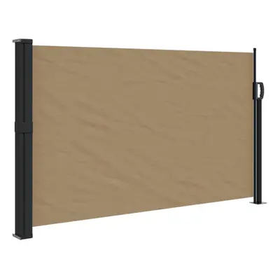 (taupe, x cm) vidaXL Retractable Side Awning Outdoor Privacy Screen Balcony Sunshade Shelter