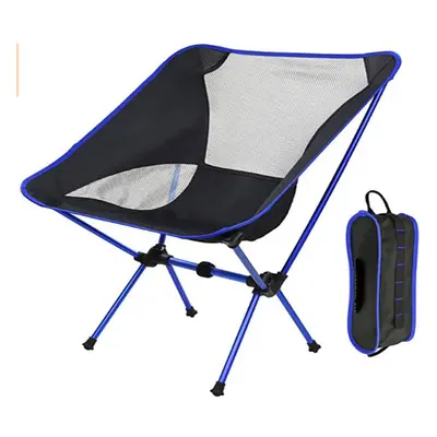 (Blue) Ultralight Folding Chair Superhard Outdoor Camping Chair Portable Beach Hiking Picnic Sea