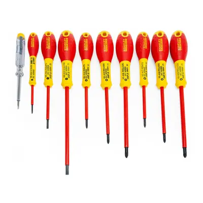 Stanley Stanley FMHT62573-0 FatMax VDE Insulated Assorted Screwdriver Set (10 Piece) FMHT62573-0