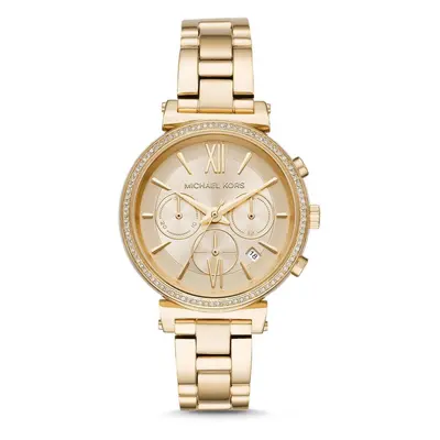 NEW MICHAEL KORS MK6559 Crystal Gold Dial Ladies Watch UK SELLER