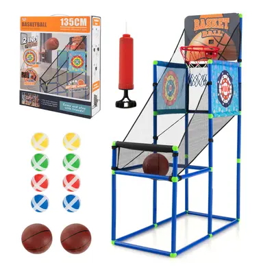 2-in-1 Childrens Basketball Arcade Game Sticky Balls Set Sport Toy