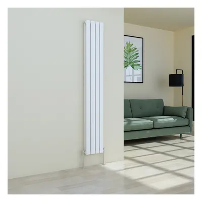 (1800 x 274mm Double, White) Flat Panel Designer Radiator