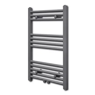 Straight Steel Towel Rail Central Heating Bathroom Radiator Grey x mm