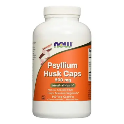 NOW Supplements, Psyllium Husk mg, Vegetarian Capsules - Non-GMO Project Verified, Natural Solub