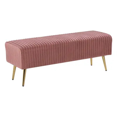 Velvet Bedroom Bench Pink PATERSON