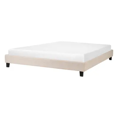 Bed ROANNE x cm (EU Super King) Fabric Beige