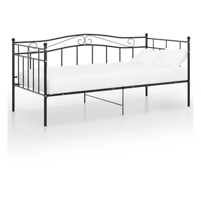 vidaXL Sofa Bed Frame Black Metal Occasional Sleepover Guest Rest Living Room